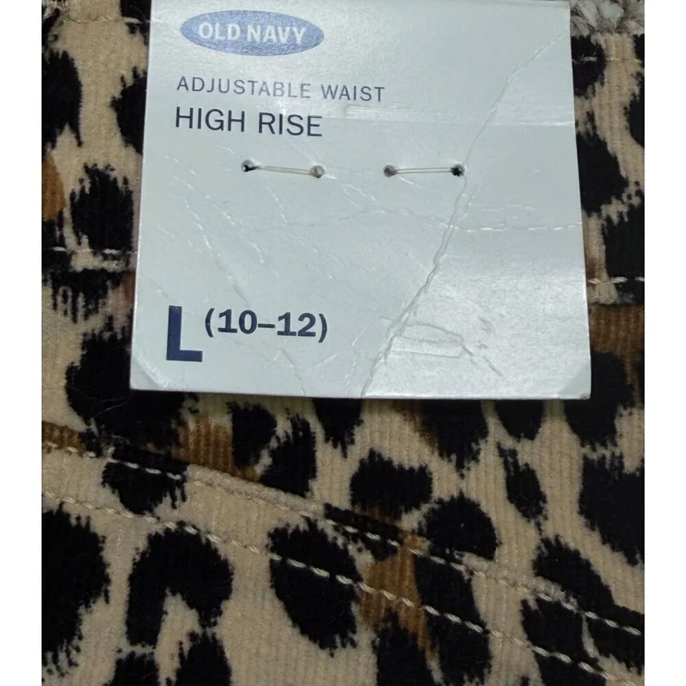 Old Navy Girls Leopard Corduroy Mini Skirt High Rise L (10–12) NWT